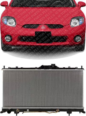 Front Radiator Aluminum Core Direct Replacement Compatible With 2006-2012 Mitsubishi Eclipse MI3010211 MN180281