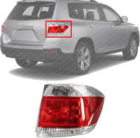Tail Light Assembly Right Passenger Side Direct Replacement Compatible With 2011-2013 Toyota Highlander TO2801185 815500E070