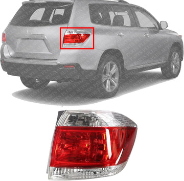 Tail Light Assembly Right Passenger Side Direct Replacement Compatible With 2011-2013 Toyota Highlander TO2801185 815500E070