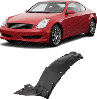 Front Section Fender Liner Left Driver Side Direct Replacement Compatible With 2003-2007 Infiniti G35 IN1250106 63845AM800