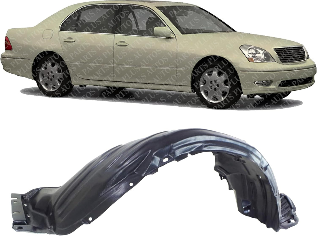 Front Fender Liner Right Passenger Side Direct Replacement Compatible With 2001-2003 Lexus LS430 LX1249104 5380550020
