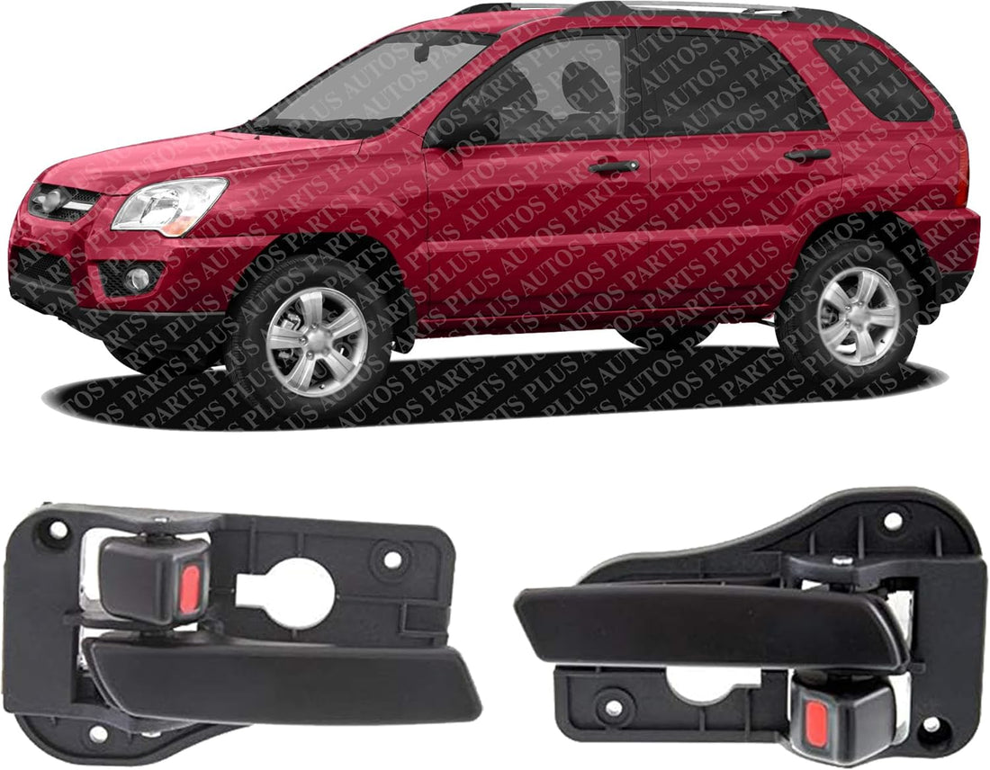 Set of 2 Front Or Rear Interior Door Handle Left Driver and Right Passenger Side Direct Replacement Compatible with 2007-2012 Kia Rondo KI1353112 KI1352112 826201D000WK 826101D000WK