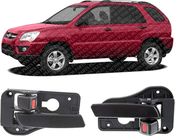 Set of 2 Front Or Rear Interior Door Handle Left Driver and Right Passenger Side Direct Replacement Compatible with 2007-2012 Kia Rondo KI1353112 KI1352112 826201D000WK 826101D000WK