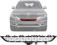 Front Bumper Grille Center Primed Aluminum Direct Replacement Compatible With 2014-2018 BMW X5 BM1036181 51117336506