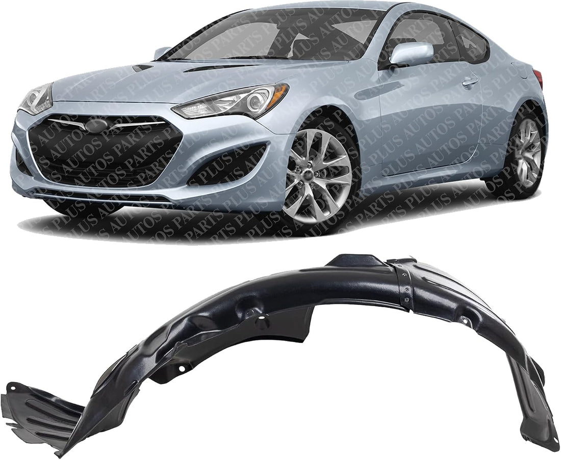 Front Fender Liner Left Driver Side Direct Replacement Compatible With 2013-2016 Hyundai Genesis Coupe HY1248144 868112M500