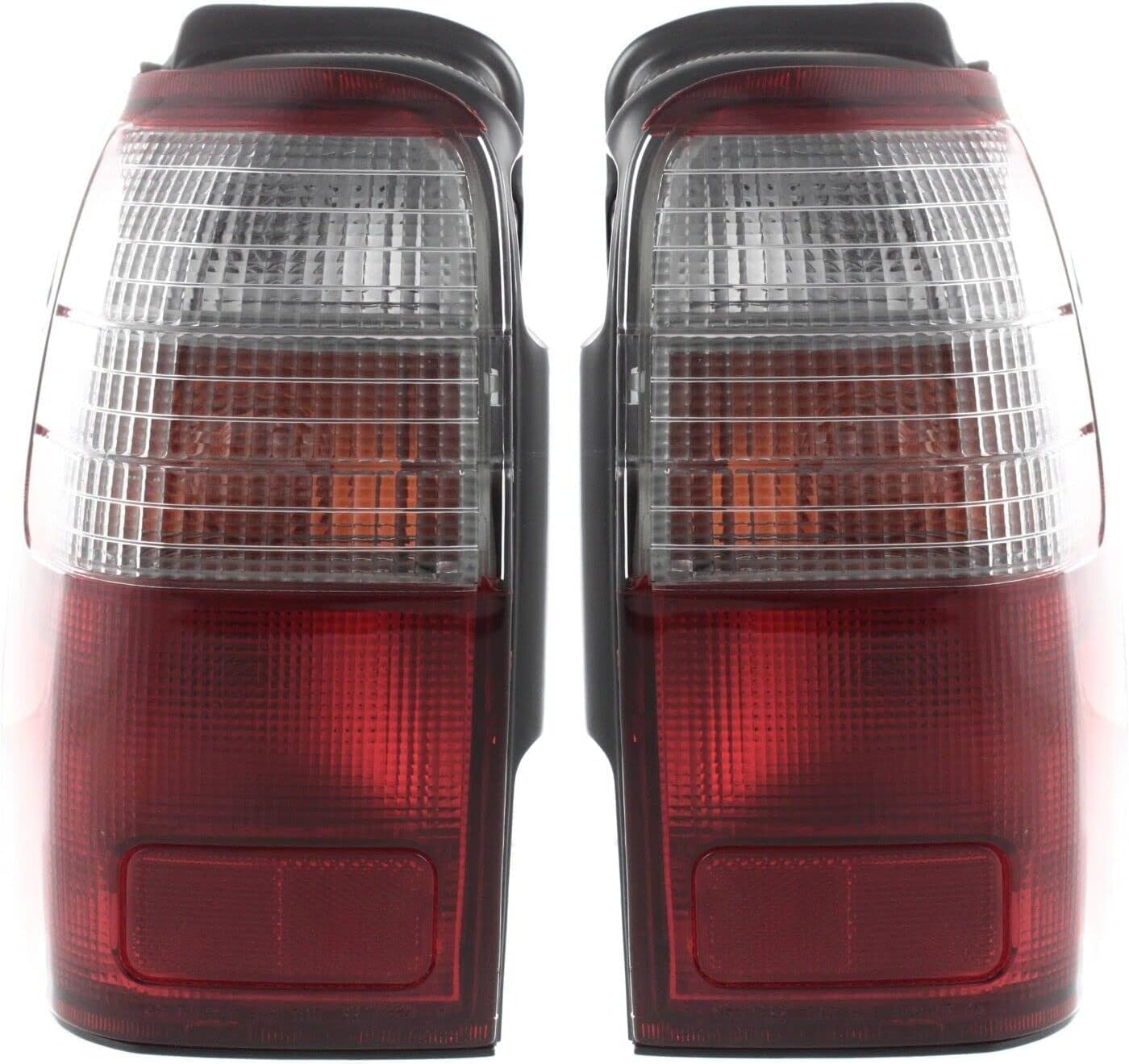 Set Of 2 Tail Light Assembly Plastic Left Driver & Right Passenger Side Direct Replacement Compatible With 1996-1997 Toyota 4Runner TO2800122 TO2801122 8155035120 8156035120