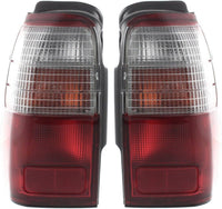 Set Of 2 Tail Light Assembly Plastic Left Driver & Right Passenger Side Direct Replacement Compatible With 1996-1997 Toyota 4Runner TO2800122 TO2801122 8155035120 8156035120