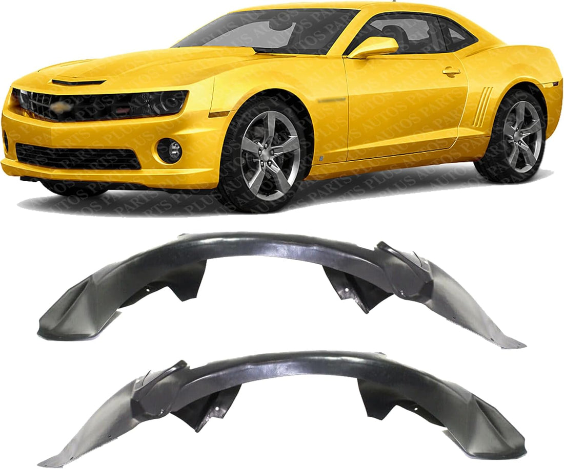 Set Of 2 Front Fender Liner Right Passenger & Left Driver Side Direct Replacement Compatible With 2010-2013 Chevrolet Camaro GM1249212 GM1248212 22863724 22863723