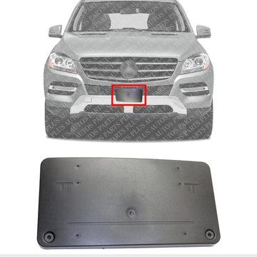 Front License Plate Bracket Textured Direct Replacement Compatible with 2012-2015 Mercedes Benz Ml-Class MB1068122 1668851581