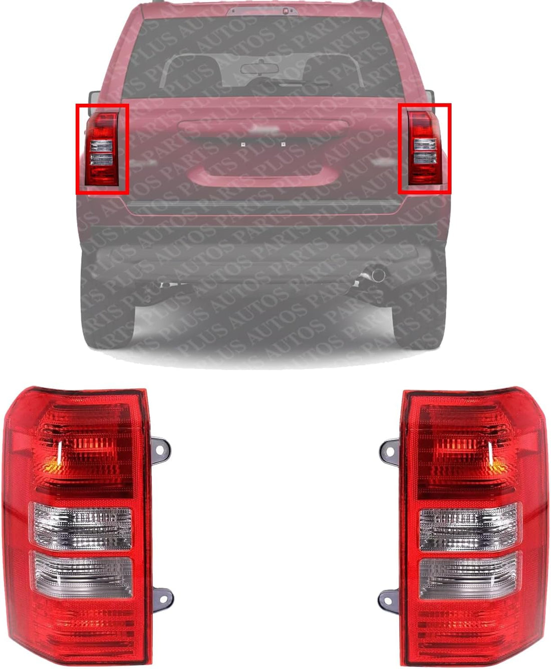 Set Of 2 Tail Light Assembly Right Passenger & Left Driver Side Direct Replacement Compatible With 2008-2017 Jeep Patriot 5160364AG-PFM 5160365AG-PFM