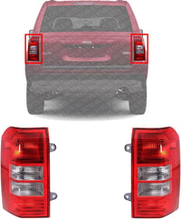 Set Of 2 Tail Light Assembly Right Passenger & Left Driver Side Direct Replacement Compatible With 2008-2017 Jeep Patriot 5160364AG-PFM 5160365AG-PFM