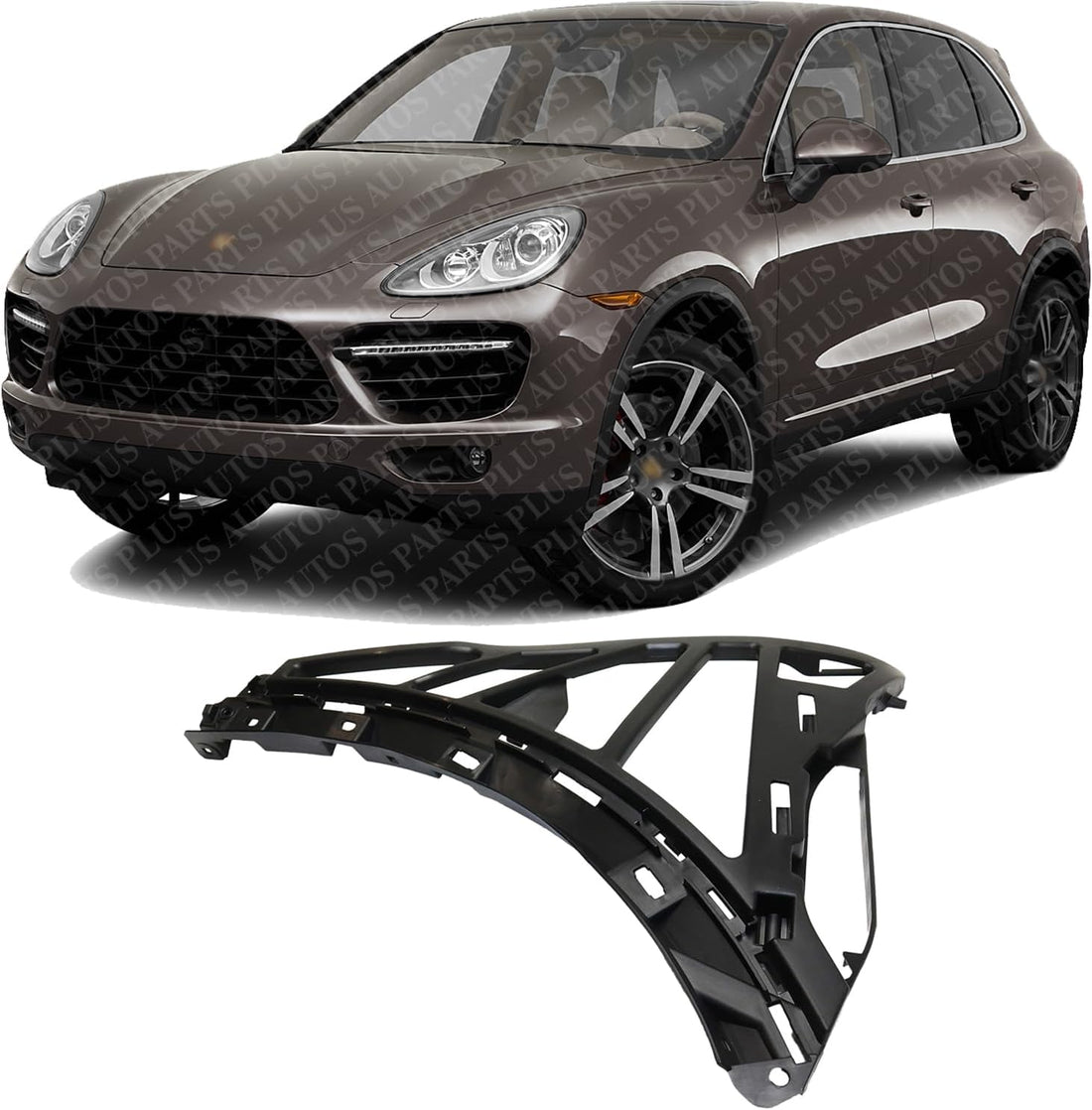 Front Bumper Bracket Left Driver Side Direct Replacement Compatible With 2011-2017 Porsche Cayenne PO1042101 95850517700