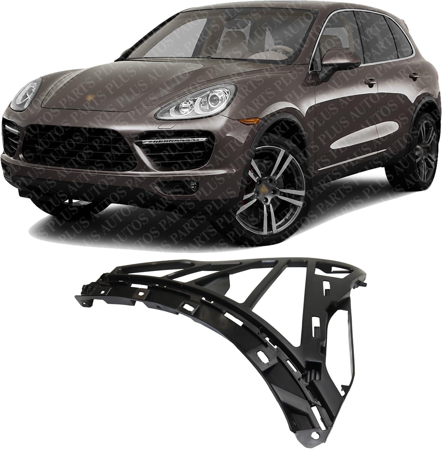 Front Bumper Bracket Left Driver Side Direct Replacement Compatible With 2011-2017 Porsche Cayenne PO1042101 95850517700