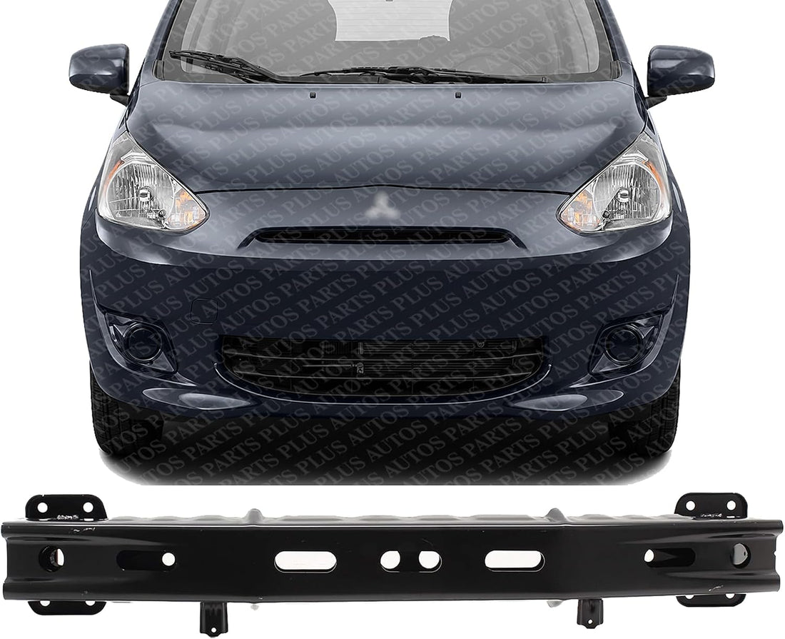 Front Bumper Reinforcement Steel Direct Replacement Compatible With 2014-2020 Mitsubishi Mirage MI1006161 6400D612 6400F617