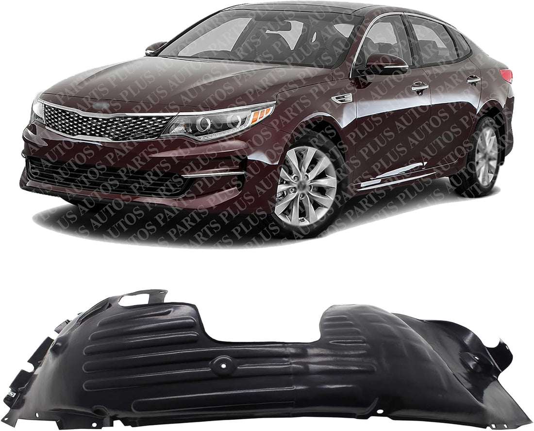 Front Fender Liner Left Driver Side Direct Replacement Compatible With 2016-2018 Kia Optima KI1248151 86811D4000