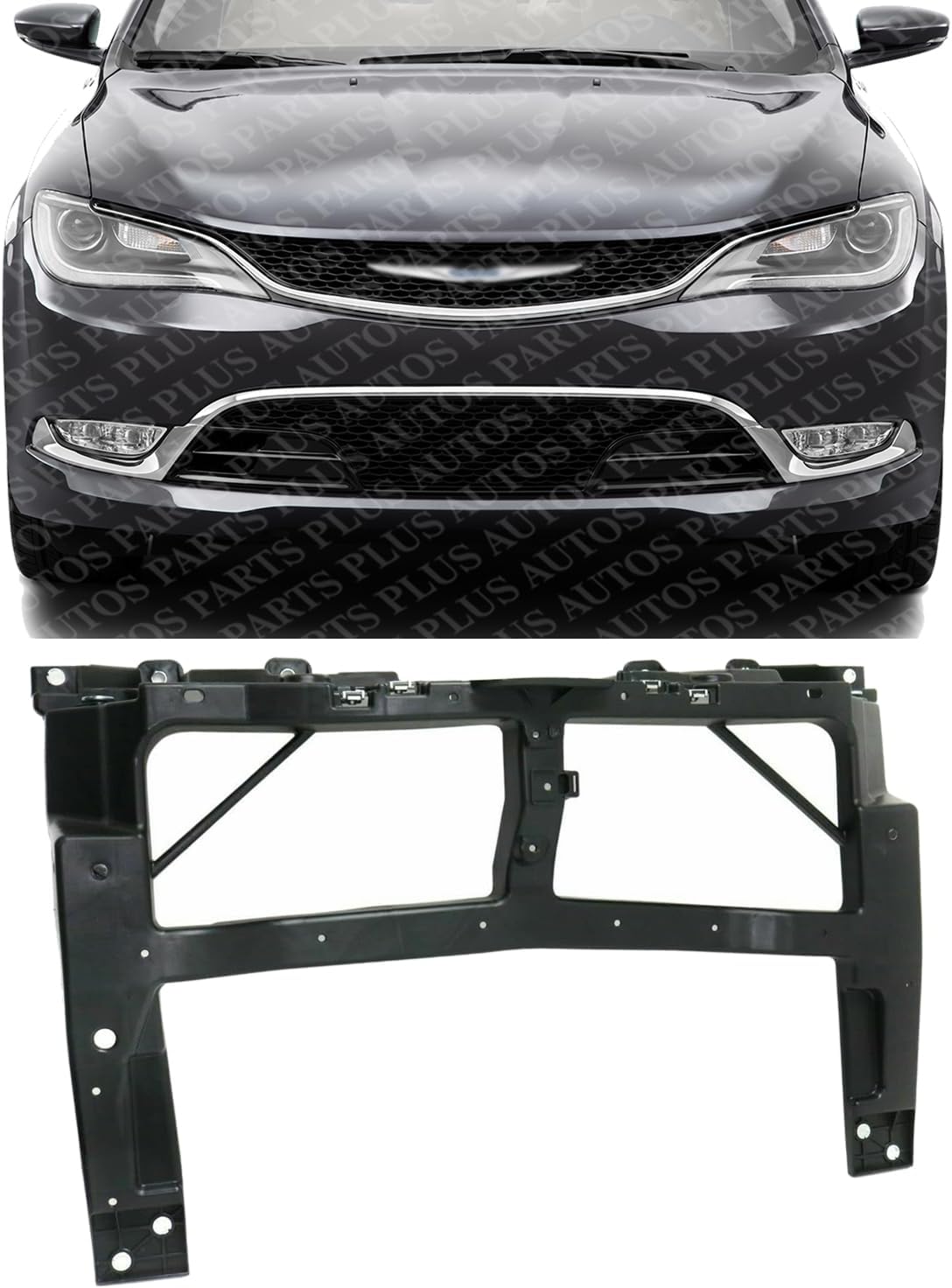 Front Radiator Support Bracket Plastic Direct Replacement Compatible with 2015-2017 Chrysler 200 CH1222102 68376692AA