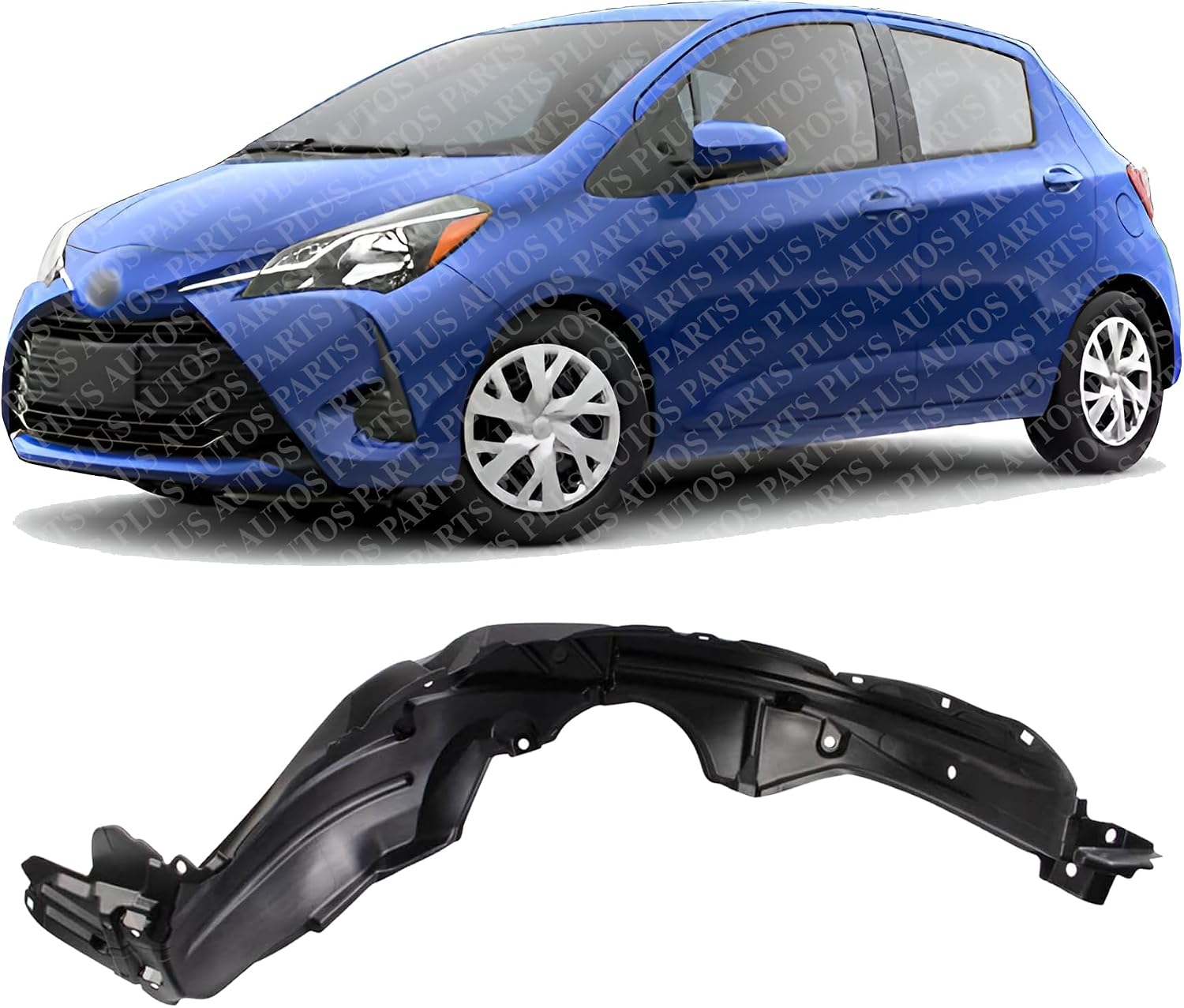 Front Fender Liner Left Driver Side Direct Replacement Compatible With 2018-2019 Toyota Yaris TO1248221 538760D680