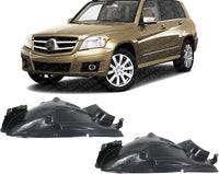 Set Of 2 Front Section Fender Liner Plastic Left Driver & Right Passenger Side Direct Replacement Compatible With 2010 Mercedes Benz GLK- Class MB1249165 MB1248165