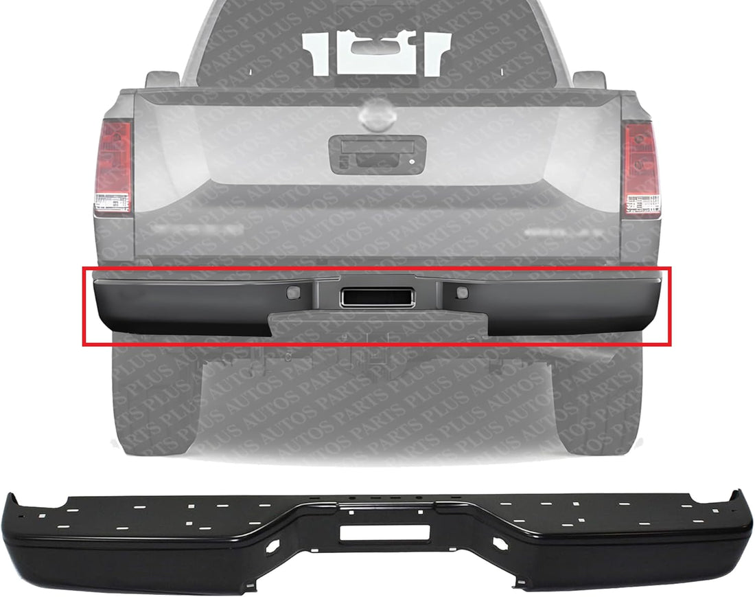 Step Bumper Face Bar Only With Pad Provision Without Mounting Bracket Primed Steel Direct Replacement Compatible With 2007-2015 Nissan Titan NI1102152 850309FM0B