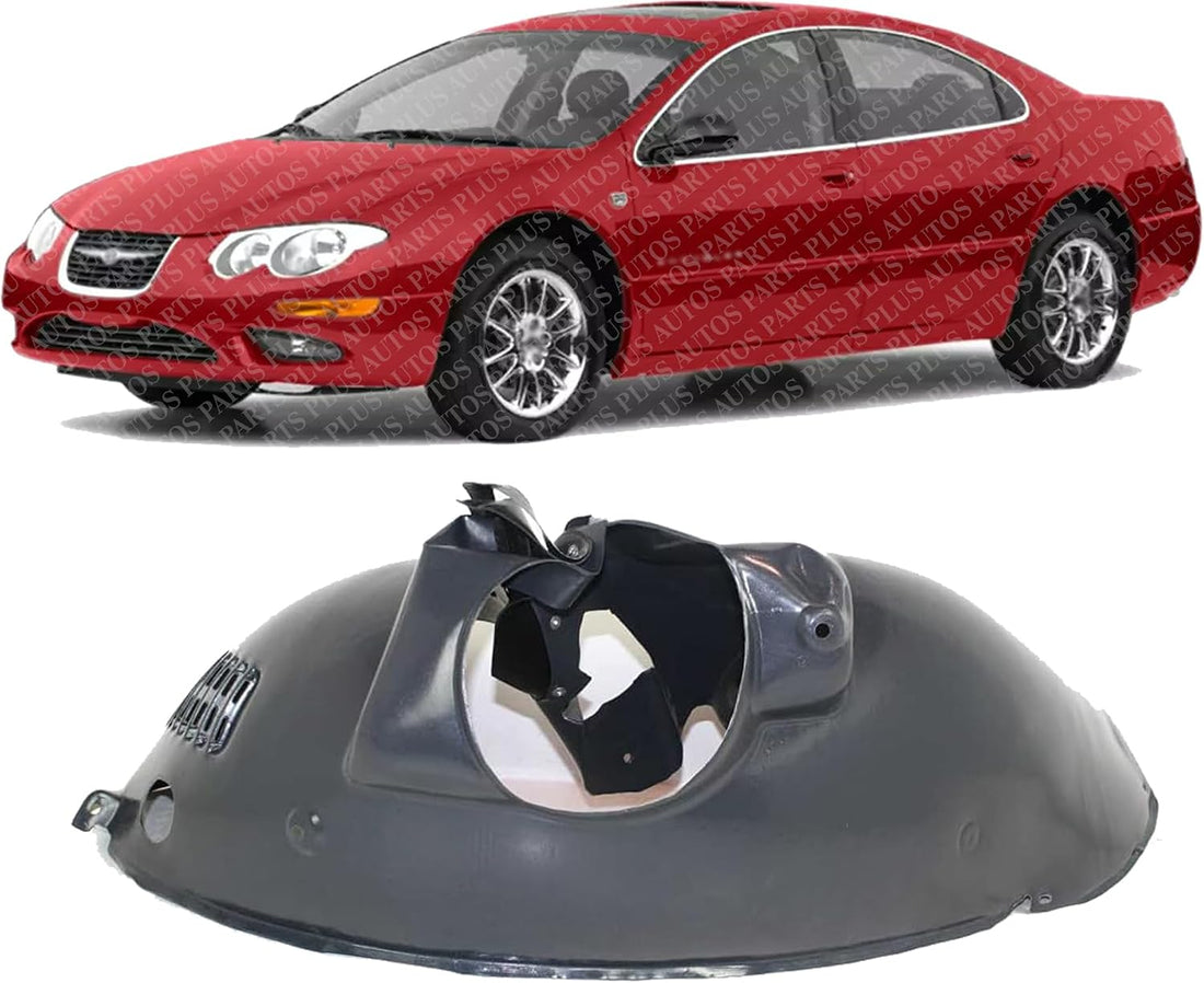 Front Fender Liner Left Driver Side Direct Replacement Compatible With 1998-2004 Chrysler Concorde / 1999-2004 Chrysler 300M CH1248121 4580487AF 4580487AE