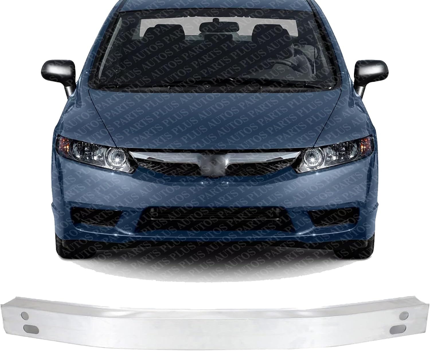 Front Bumper Reinforcement Aluminum Direct Replacement Compatible With 2006-2011 Honda Civic HO1006174 71131SNAA00