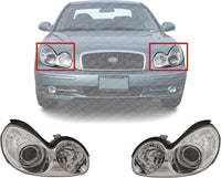 Set Of 2 Front Headlight Assembly Right Passenger & Left Driver Side Direct Replacement Compatible With 2002-2005 Hyundai Sonata HY2502126 HY2503126 921013D050 921023D050