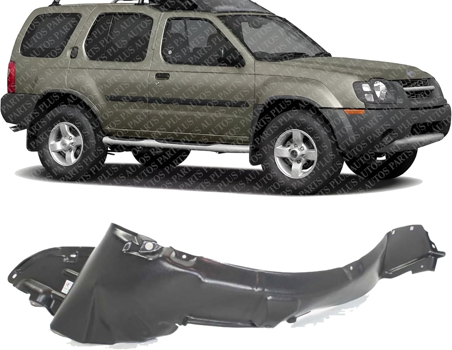 Front Fender Liner Right Passenger Side Direct Replacement Compatible With 2000-2004 Nissan Xterra NI1249105 638407Z000