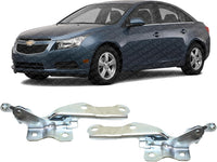 Set of 2 Front Hood Hinger Steel Left Driver & Right Passenger Side Direct Replacement Compatible with 2011-2015 Chevrolet Cruze / 2016 Limited GM1236139 GM1236138 95406039 95406038