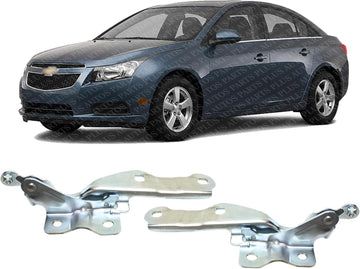 Set of 2 Front Hood Hinger Steel Left Driver & Right Passenger Side Direct Replacement Compatible with 2011-2015 Chevrolet Cruze / 2016 Limited GM1236139 GM1236138 95406039 95406038