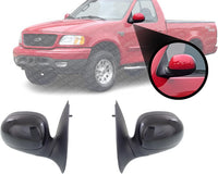 Set of 2 Front Mirrors Manual Folding Non-Heated Primed Right Passenger & Left Driver Side Direct Replacement Compatible With 1997-2002 Ford F-150/1997-1999 F-250 FO1320178