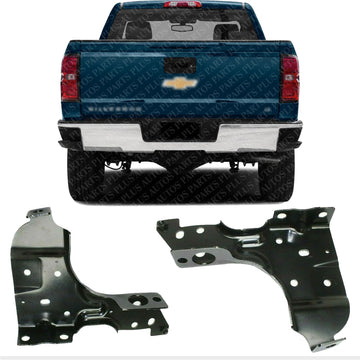 Set Of 2 Rear Bumper Mounting Bracket Steel Left Driver & Right Passenger Side Direct Replacement Compatible With 2014-2019 Chevrolet Silverado/GMC Sierra 1500 GM1163105 GM1162105