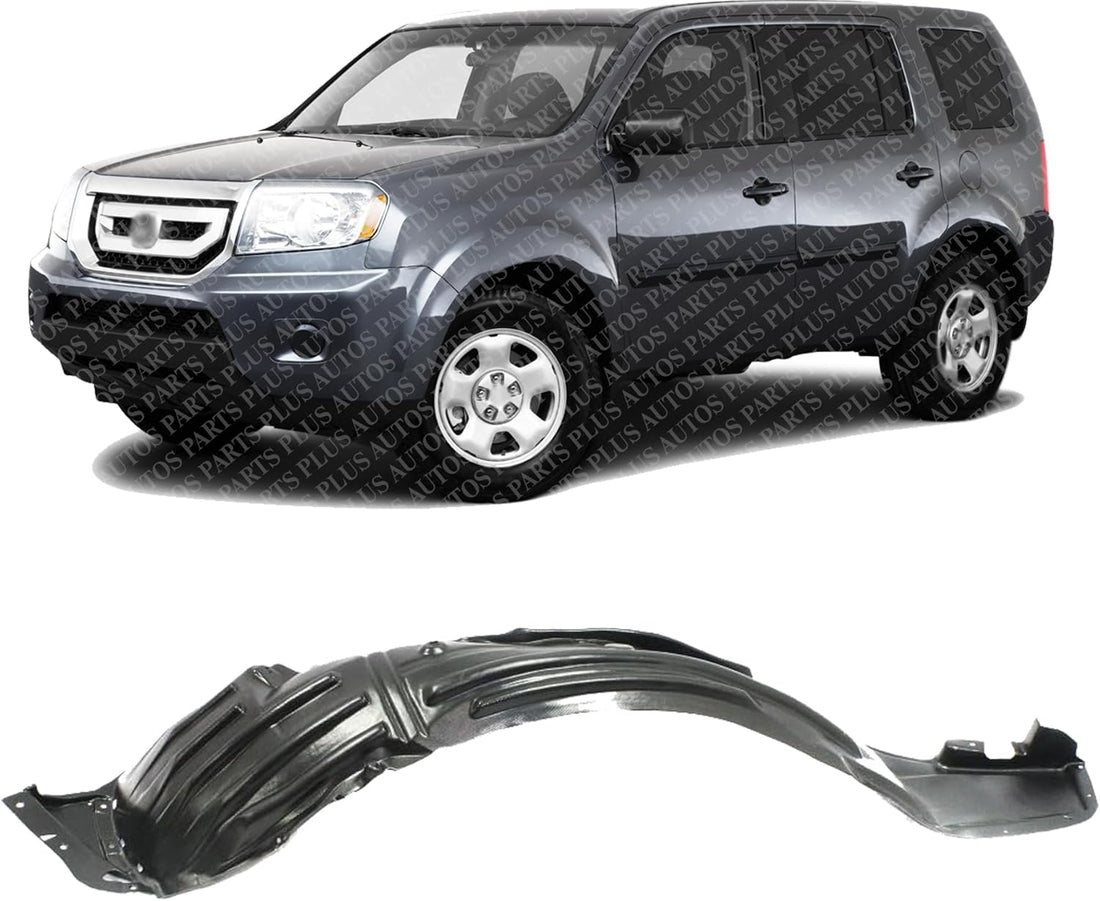 Front Fender Liner Left Driver Side Direct Replacement Compatible With 2009-2011 Honda Pilot HO1248135 74151SZAA00