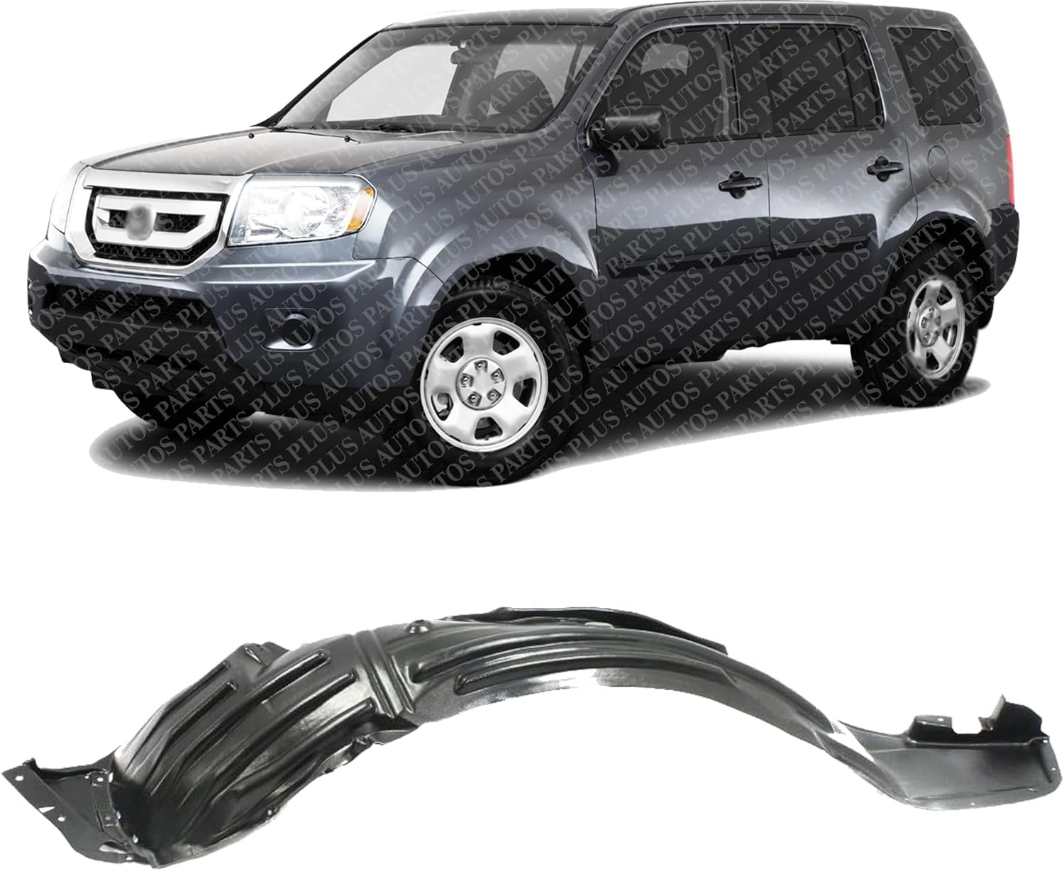 Front Fender Liner Left Driver Side Direct Replacement Compatible With 2009-2011 Honda Pilot HO1248135 74151SZAA00