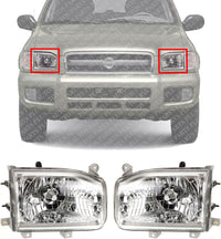 Set Of 2 Front Headlights Assembly Right Passenger & Left Driver Side Direct Replacement Compatible With 1999-2004 Nissan Pathfinder NI2503127 NI2502127 260102W625 260602W625