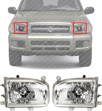 Set Of 2 Front Headlights Assembly Right Passenger & Left Driver Side Direct Replacement Compatible With 1999-2004 Nissan Pathfinder NI2503127 NI2502127 260102W625 260602W625