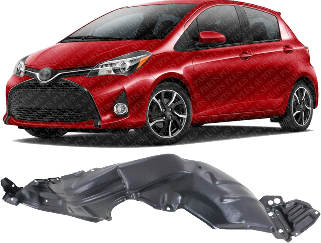 Front Fender Liner Left Driver Side Direct Replacement Compatible With 2012-2017 Toyota Yaris TO1248197 TO1248169 TO1248193 5380652060 538760D430 538760D1
