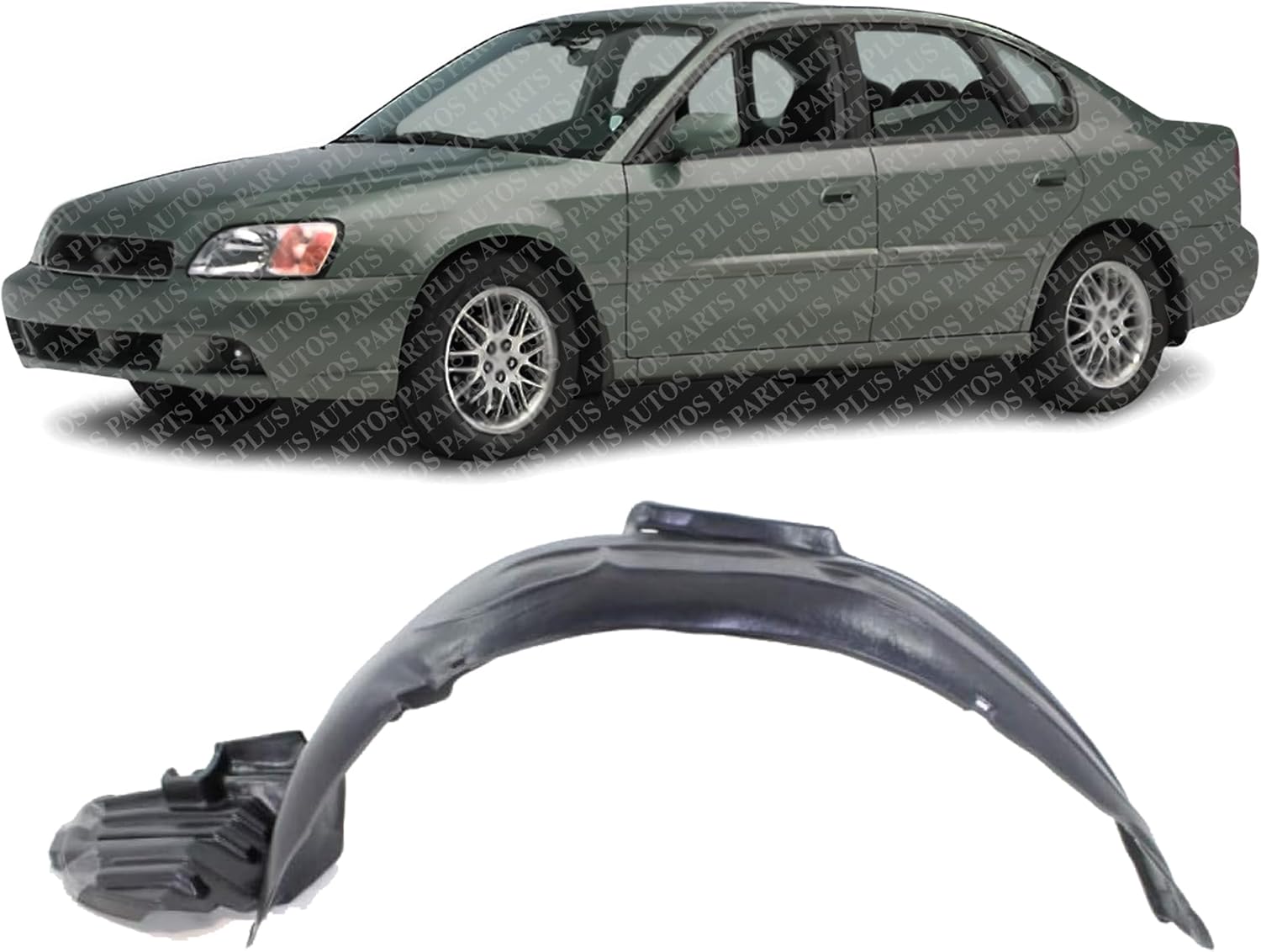 Front Fender Liner Left Driver Side Direct Replacement Compatible With 2000-2004 Subaru Legacy SU1248104 59110AE05A