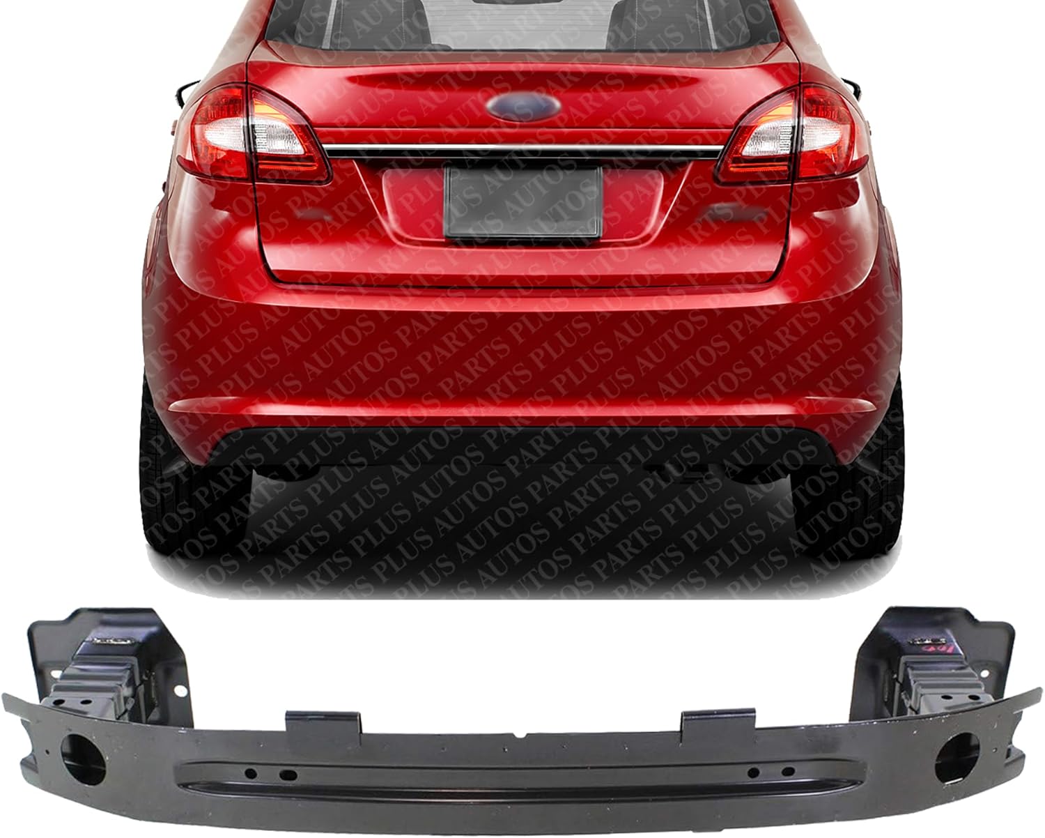 Rear Bumper Reinforcement Direct Replacement Compatible With 2011-2019 Ford Fiesta FO1106353 AE8Z17906A