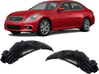 Set Of 2 Front Fender Liner Rear Section Right Passenger & Left Driver Side Direct Replacement Compatible With 2009-2013 Infiniti G37 / 2007-2008 G35 / 2015 Q40 IN1249107 IN1248126