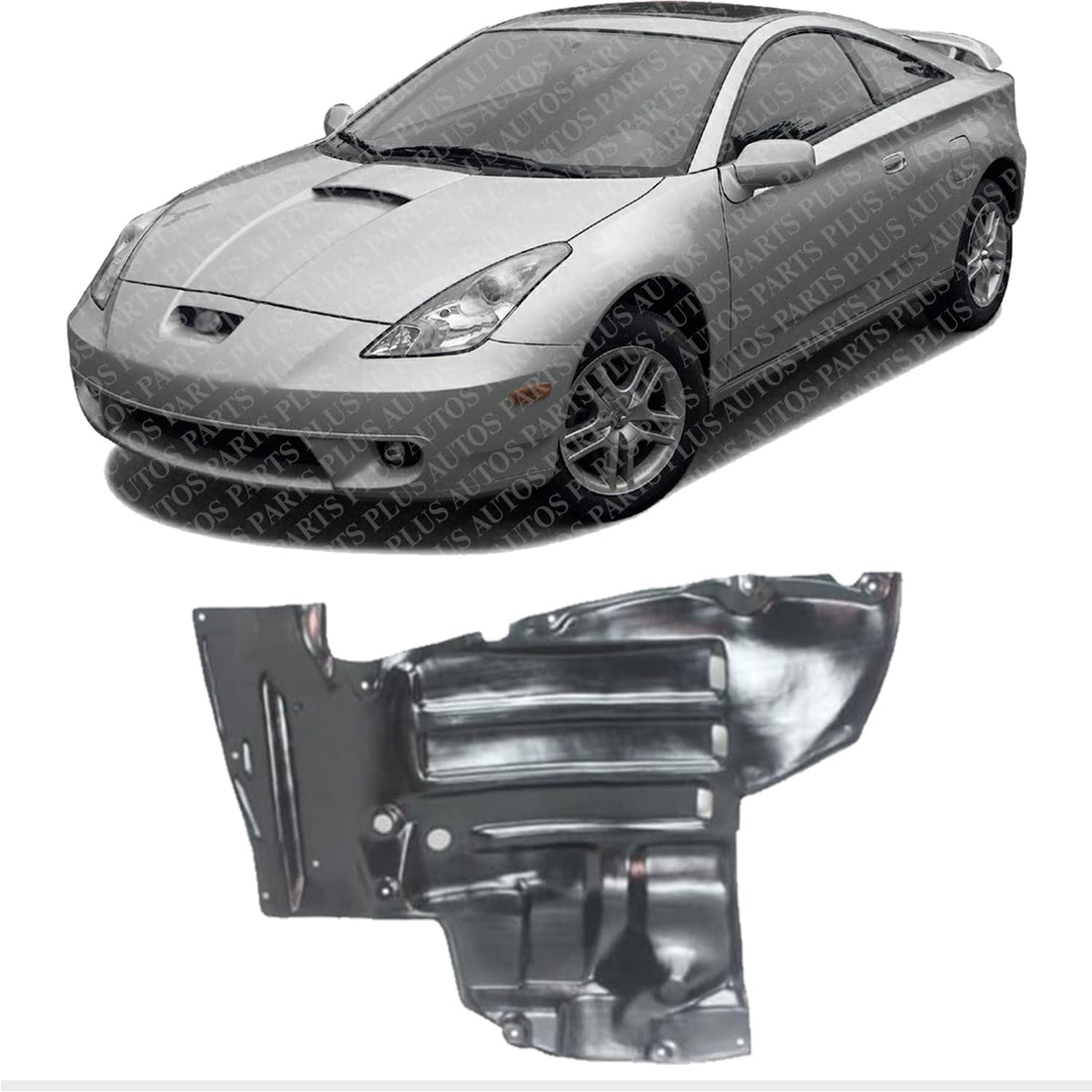 Front Engine Splash Shield Under Cover Left Driver Side Direct Replacement Compatible With 2000-2005 Toyota Celica TO1228132 5140920120