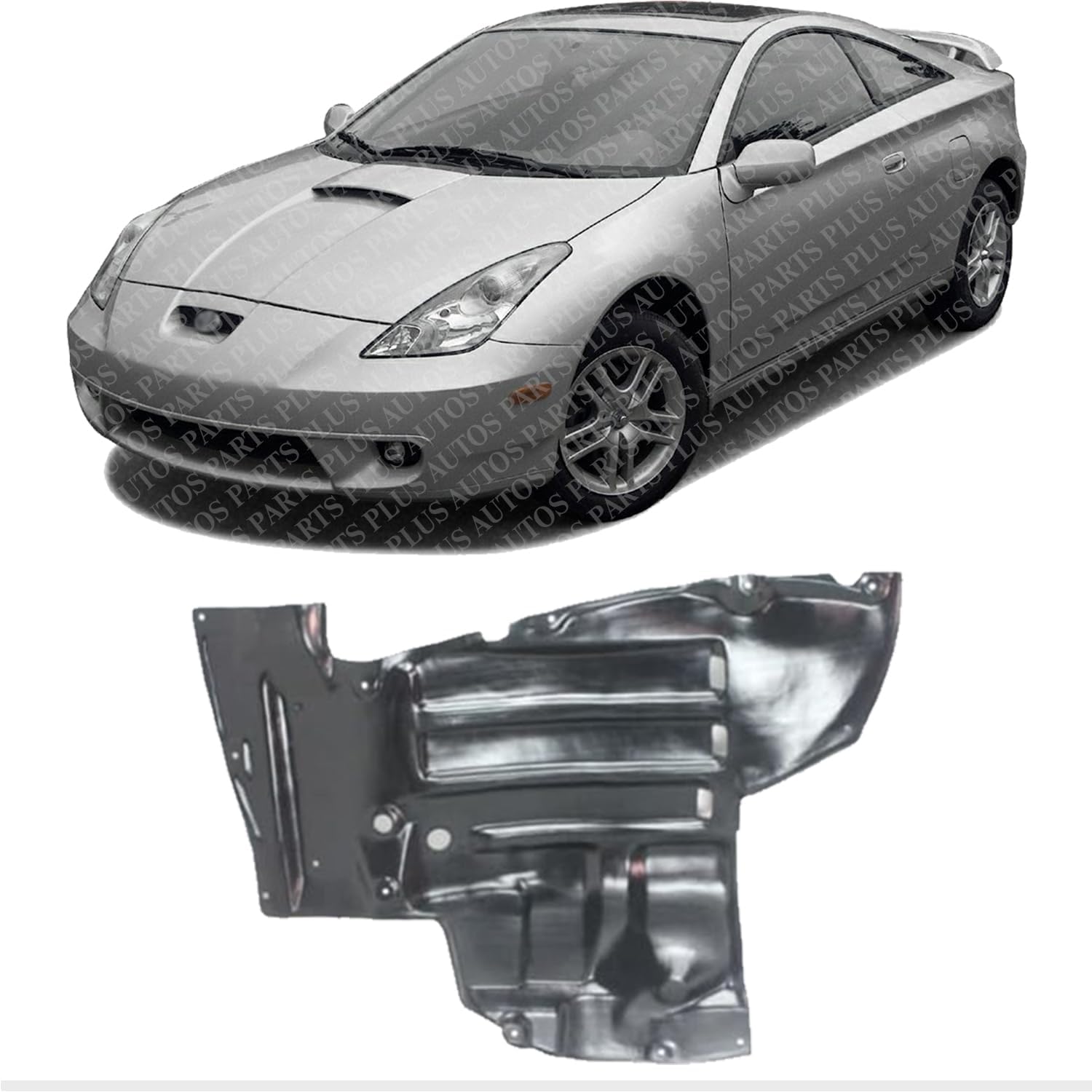 Front Engine Splash Shield Under Cover Left Driver Side Direct Replacement Compatible With 2000-2005 Toyota Celica TO1228132 5140920120