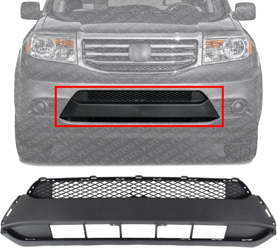 Front Bumper Molding Garnish Textured Direct Replacement Compatible With 2012-2015 Honda Pilot HO1044100 71103SZAA50