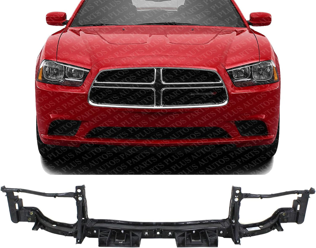 Front Upper Radiator Support Tie Bar Plastic With Steel Direct Replacement Compatible With 2011-2014 Dodge Charger CH1225235 68142202AA