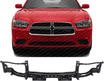Front Upper Radiator Support Tie Bar Plastic With Steel Direct Replacement Compatible With 2011-2014 Dodge Charger CH1225235 68142202AA