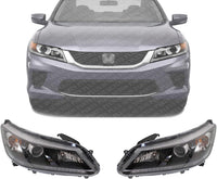 Set Of 2 Front Headlight Assembly Halogen Right Passenger & Left Driver Side Direct Replacement Compatible With 2013-2015 Honda Accord HO2503151 HO2502151 33100T2AA01 33150T2AA01