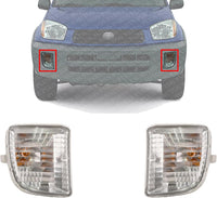 Set Of 2 Front Signal Light Assembly Without Fog Lamp Right Passenger & Left Driver Side Direct Replacement Compatible With 2001-2003 Toyota RAV4 TO2530139 TO2531139 8152142050