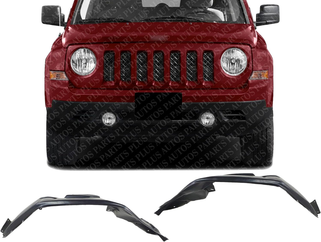 Front Fender Liner Right Passenger & Left Driver Side Direct Replacement Compatible With Jeep Patriot 2011-2017 CH1249165 CH1248165 5182556AD 5182557AD