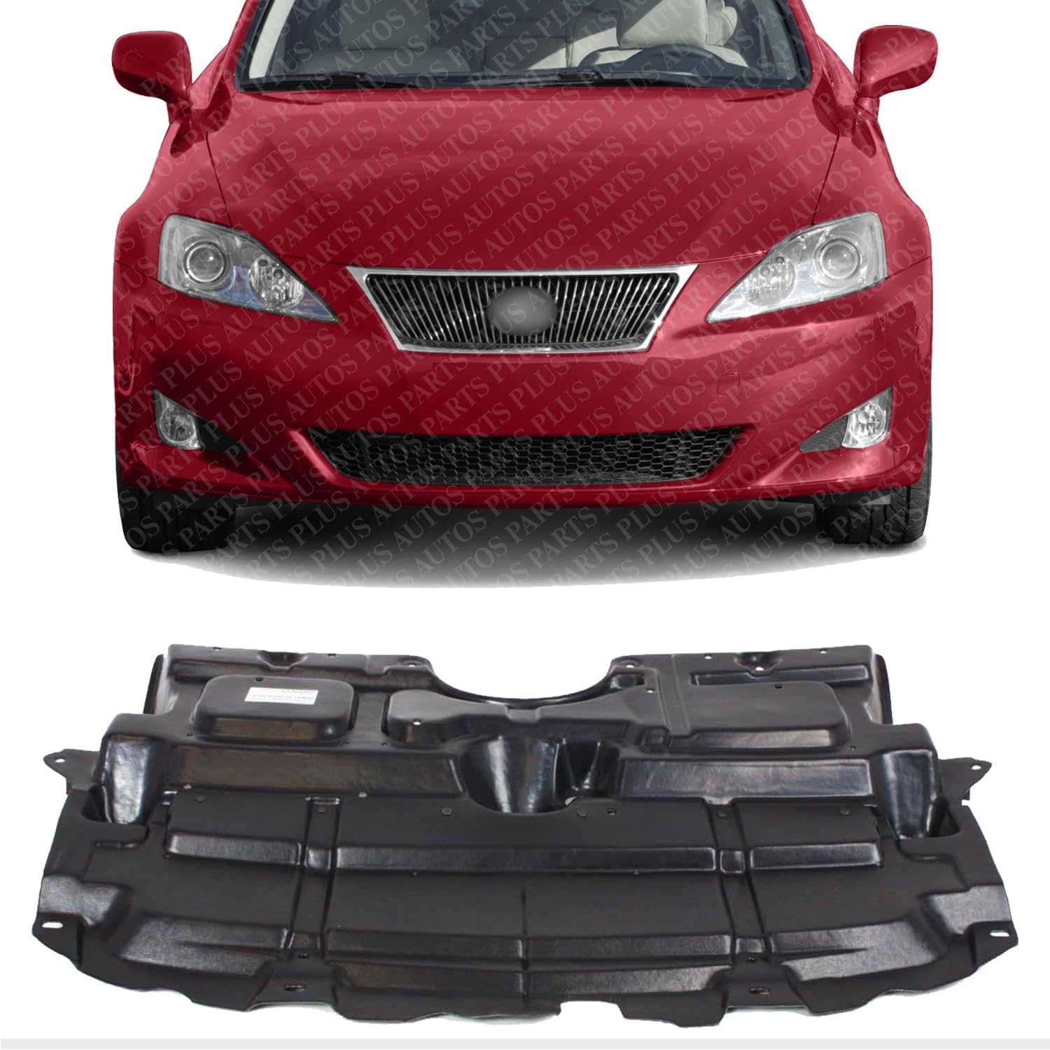 Front Engine Splash Shield Under Cover Direct Replacement Compatible with 2006-2008 Lexus IS250 LX1228111 5144153070