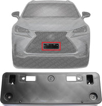 Front License Plate Bracket Textured Plastic Direct Replacement Compatible with 2015-2017 Lexus NX200T / NX300H LX1068120 5211478090