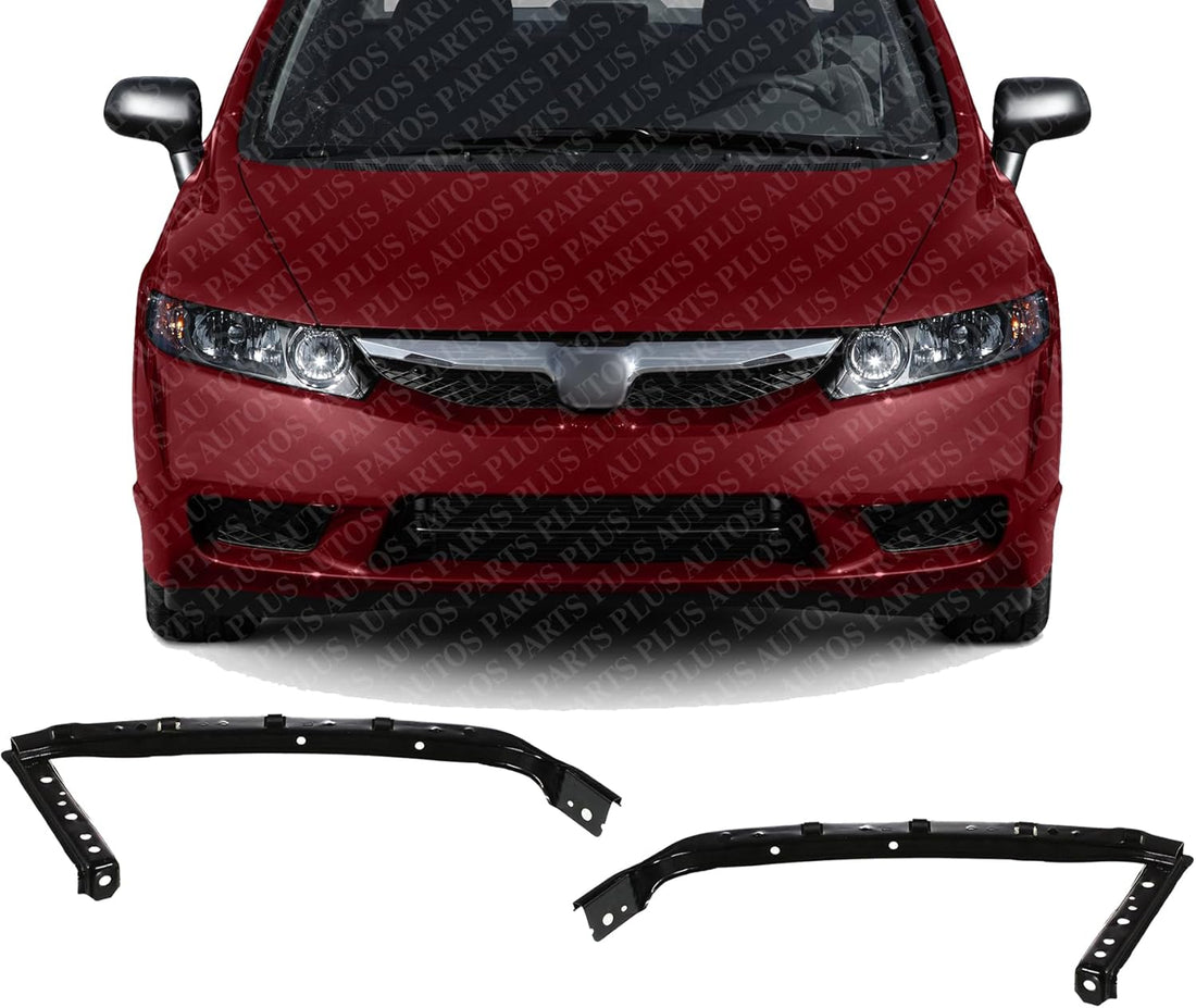 Set Of 2 Front Bumper Upper Cover Bracket Left Driver & Right Passenger Side Direct Replacement Compatible With 2006-2011 Honda Civic HO1067108 HO1066106 71140SNAA00 71190SNAA00